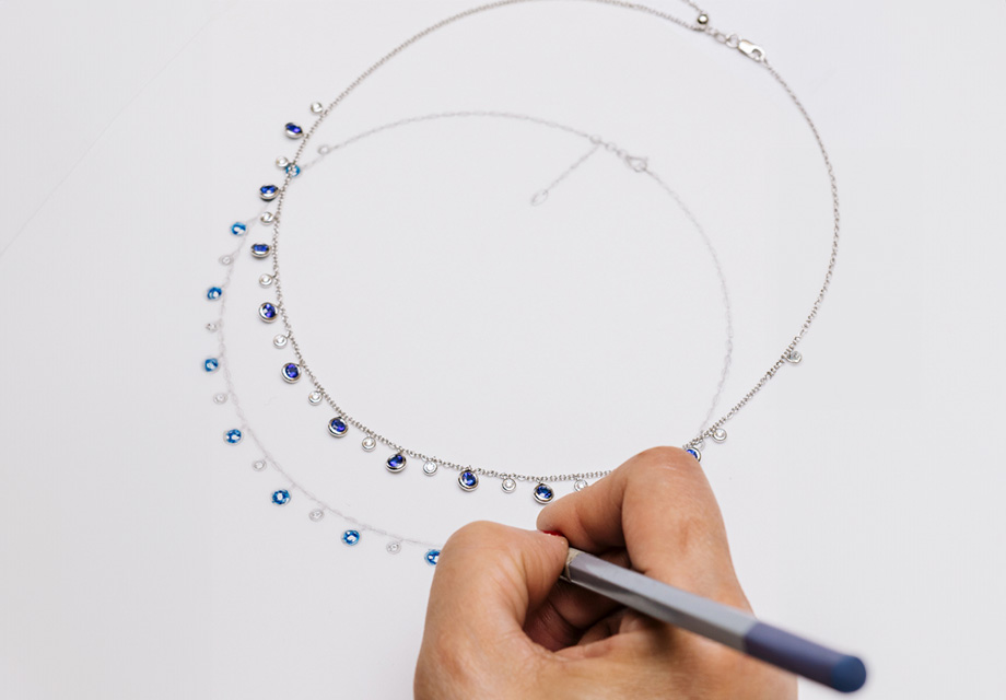 Drawing of a Necklace Drawing of a Necklace