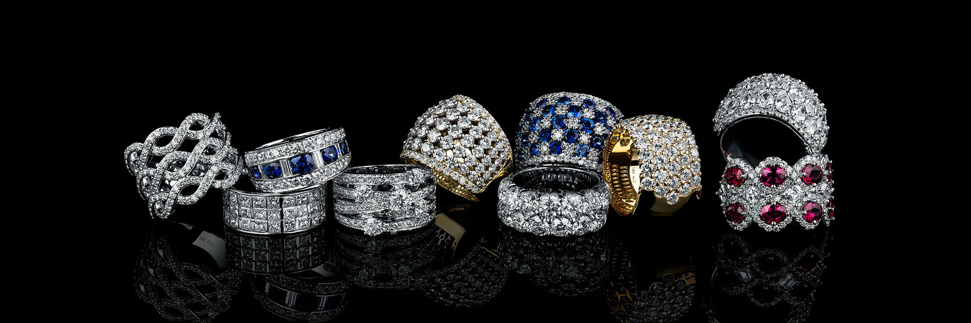 Collection of fashion rings Collection of fashion rings
