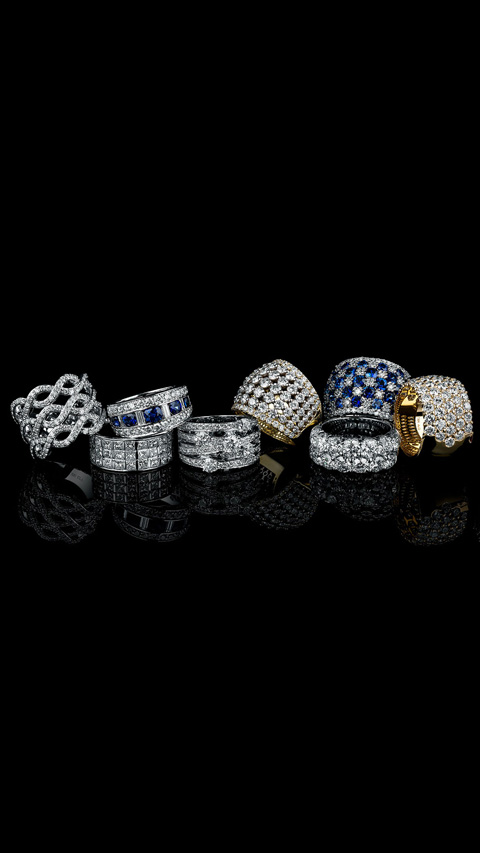 Collection of fashion rings Collection of fashion rings