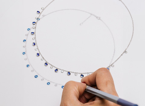 Drawing of a Necklace Drawing of a Necklace