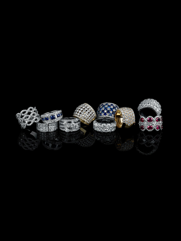 Collection of fashion rings Collection of fashion rings