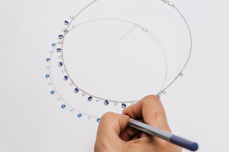 Drawing of a Necklace Drawing of a Necklace
